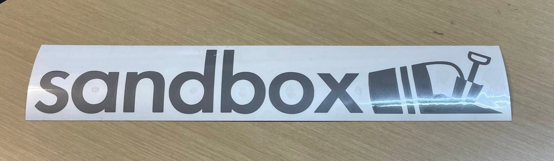 SANDBOX カッティングステッカー 10”LONG (CAMO / WHITE / BLUE/GRAY