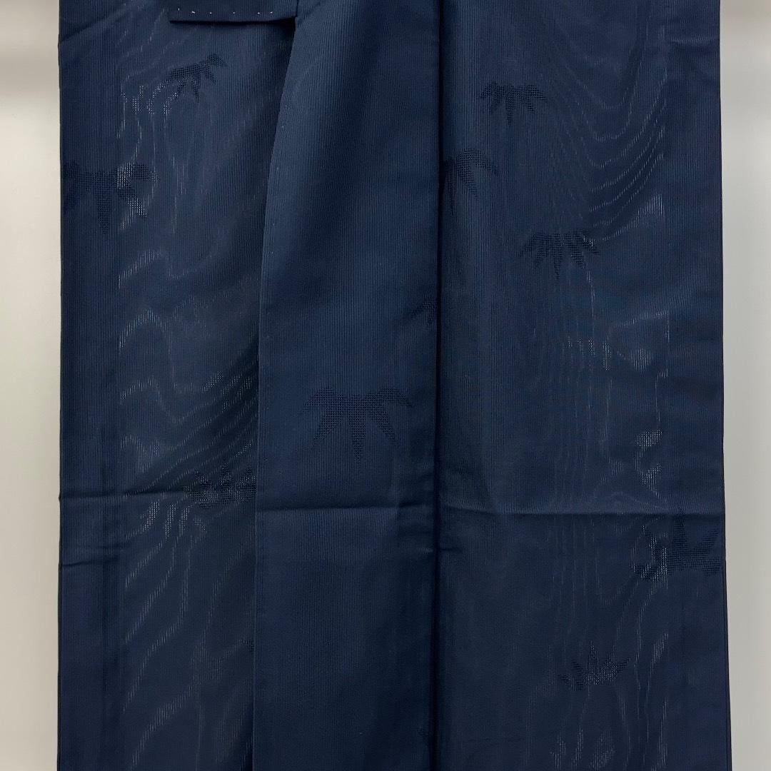 夏着物 色無地 印度藍色 紋紗 笹模様 K-6136 着物 きもの kimono 和服