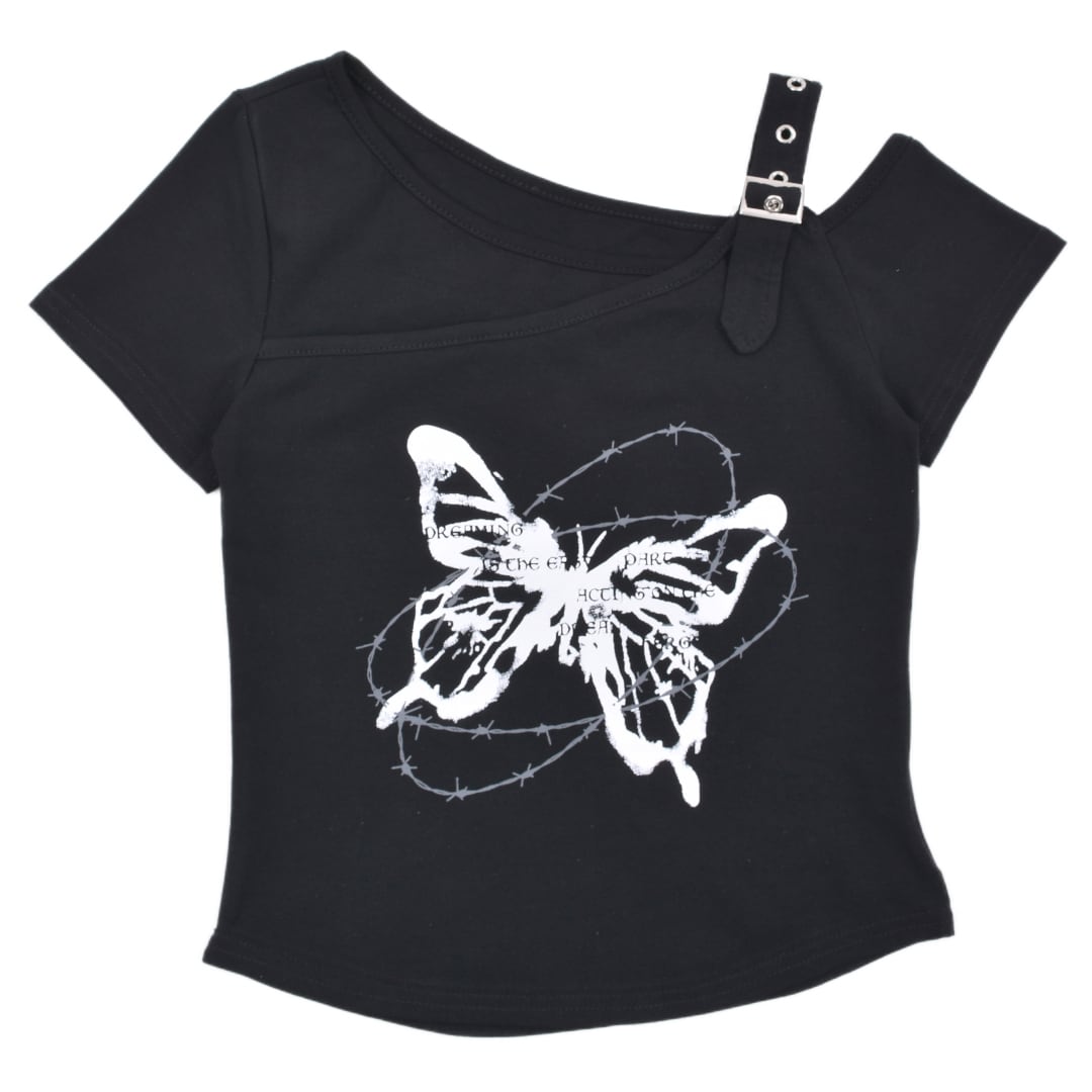 Butterfly ベルトワンショルピタT | VOLCAN&APHRODITE