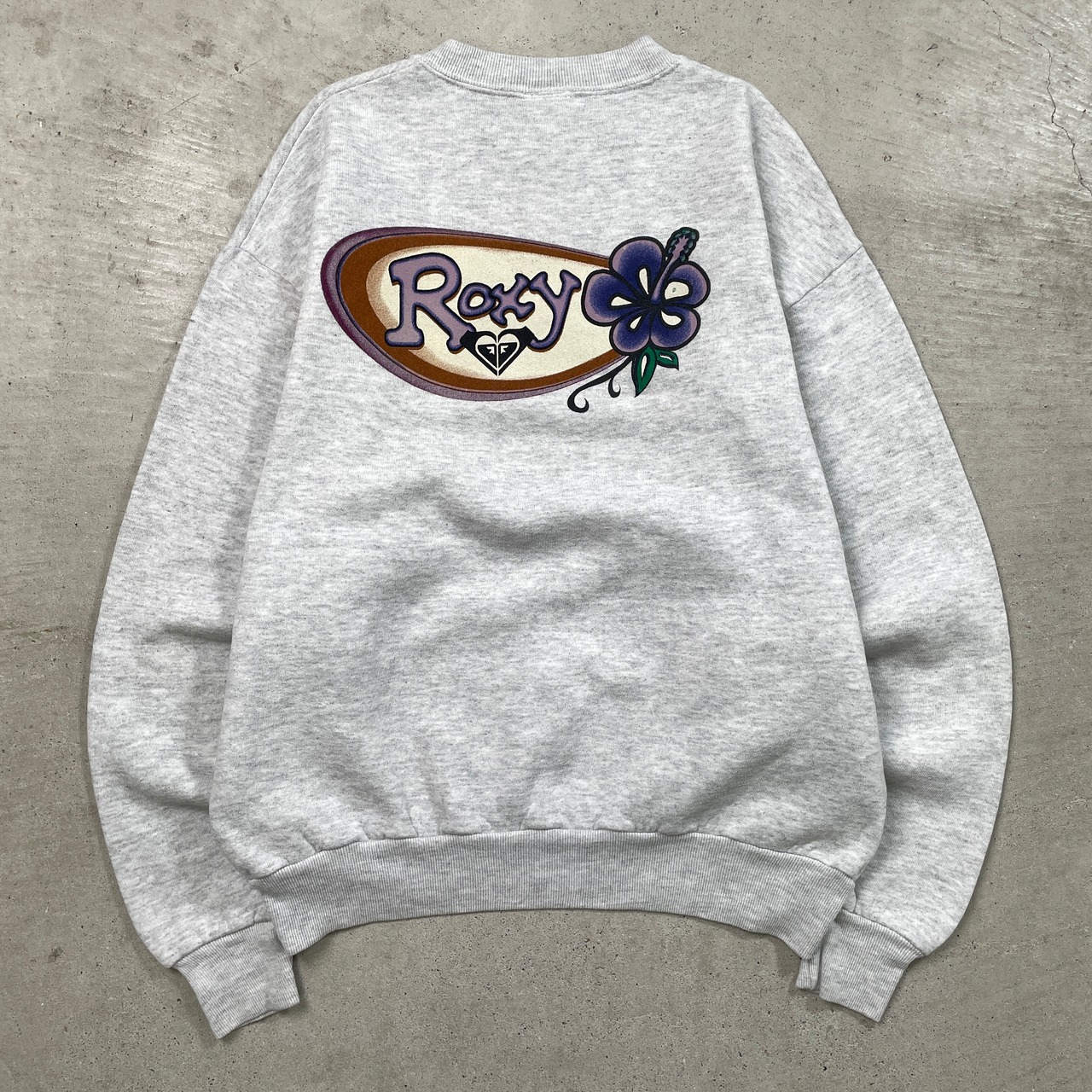 90~00年代 ROXY ロキシー 両面プリントスウェットシャツ サーフィン 