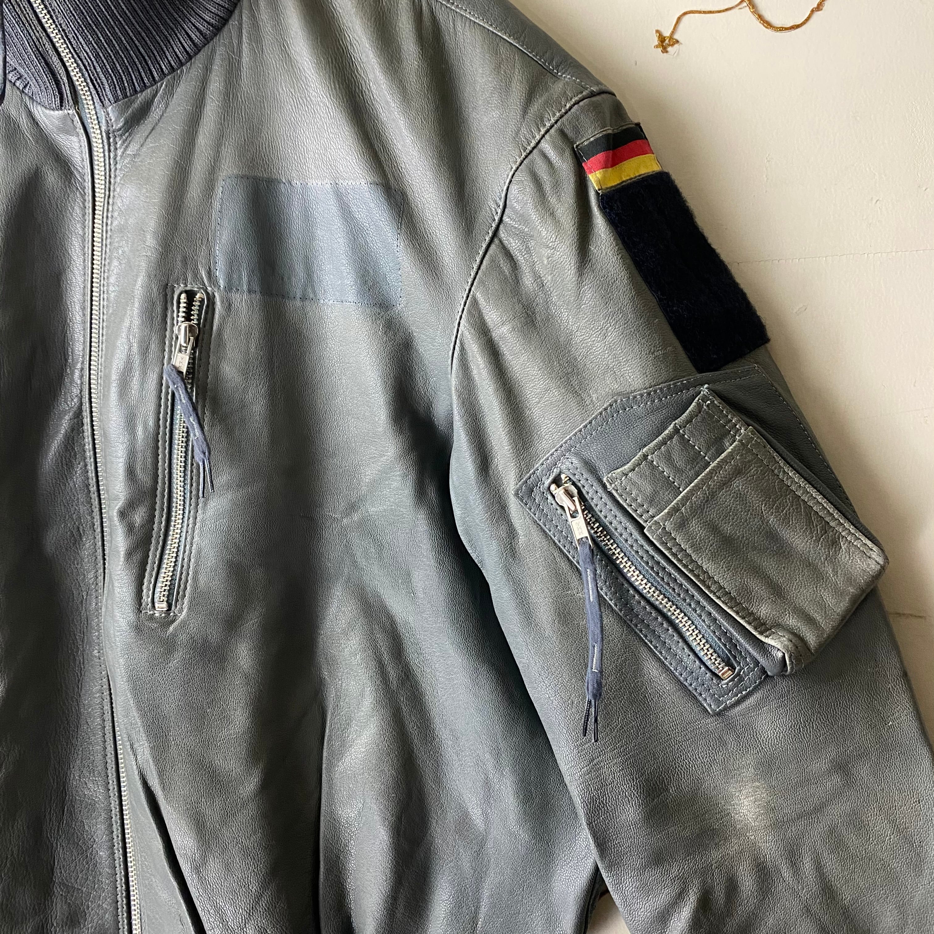 vintage german military leather flight jacket | NOIR ONLINE