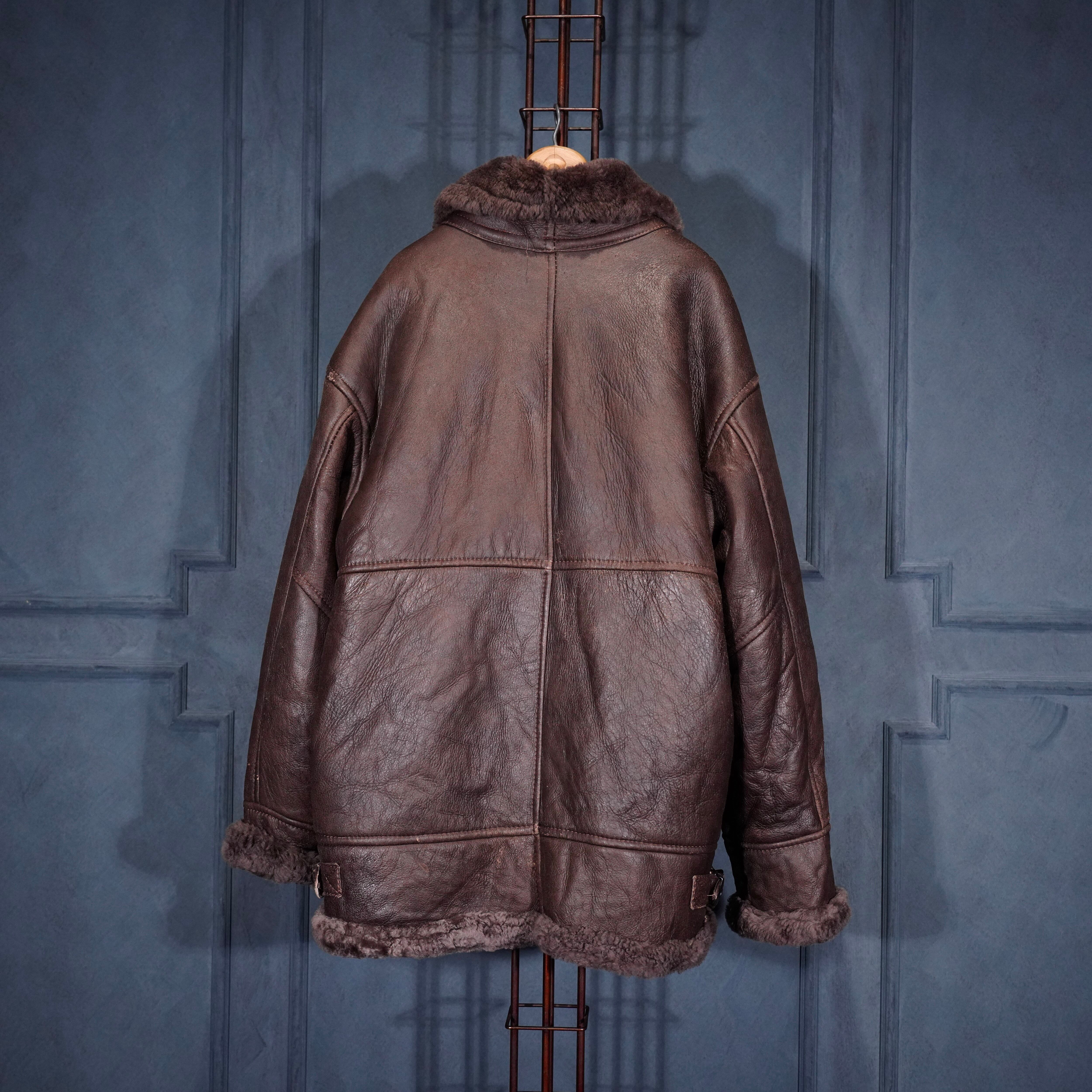 EU VINTAGE B-3 TYPE MOUTON LEATHER ZIP UP BLOUSON/ヨーロッパ古着B3