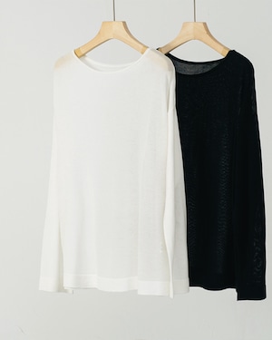 Sheer Nuance Tencel Knit Tops