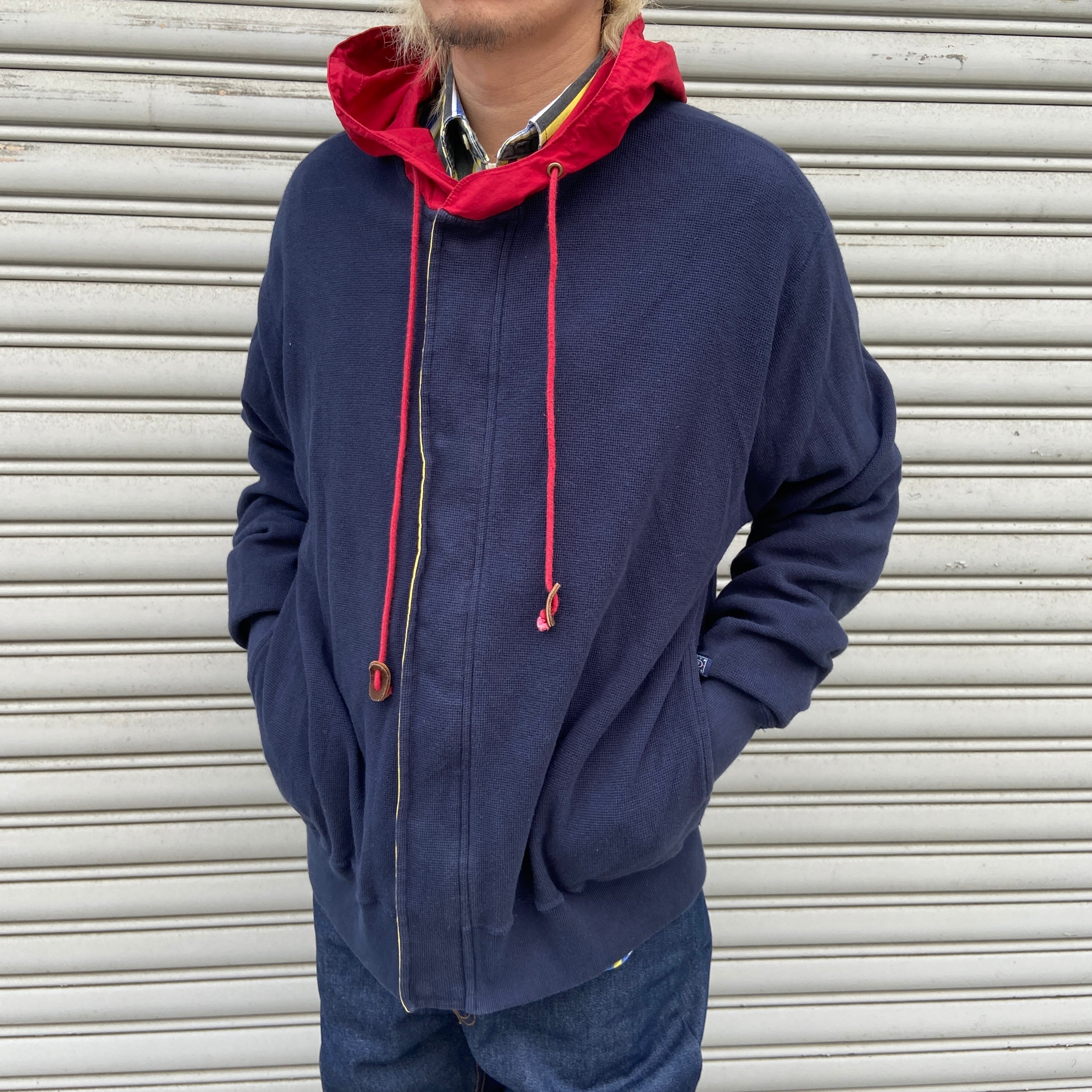 80s 90s carhartt ジップパーカー 裏地サーマル ネイビー M相当 | 古着