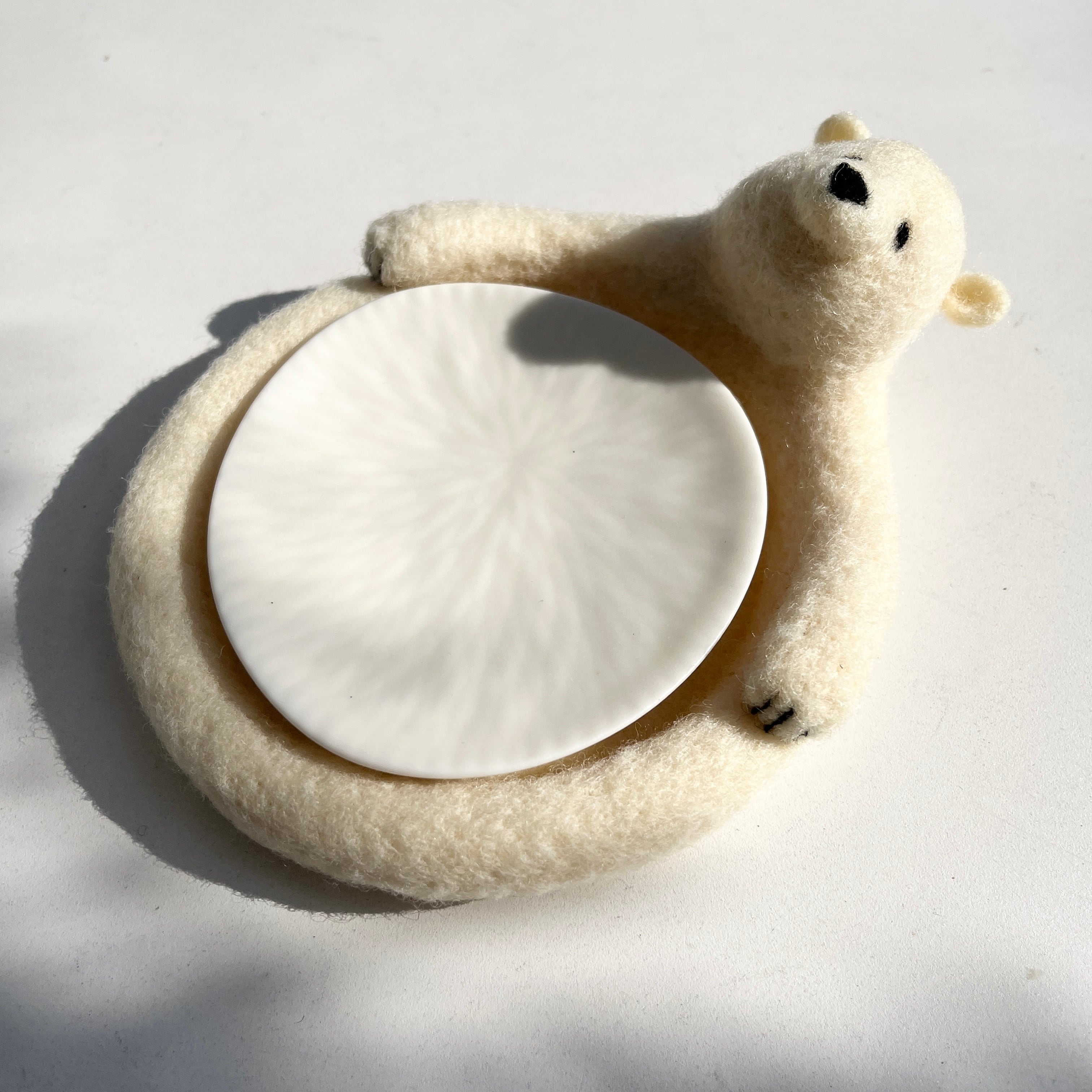 aya&yoshiko シロクマ コースター | ihana design(イハナデザイン）