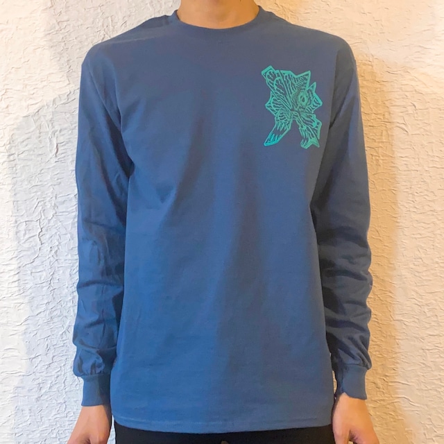 【T-Shirts】"GLASS PICES" Long Sleeve T-Shirts [Indigo Blue] by TETSUNORI TAWARAYA