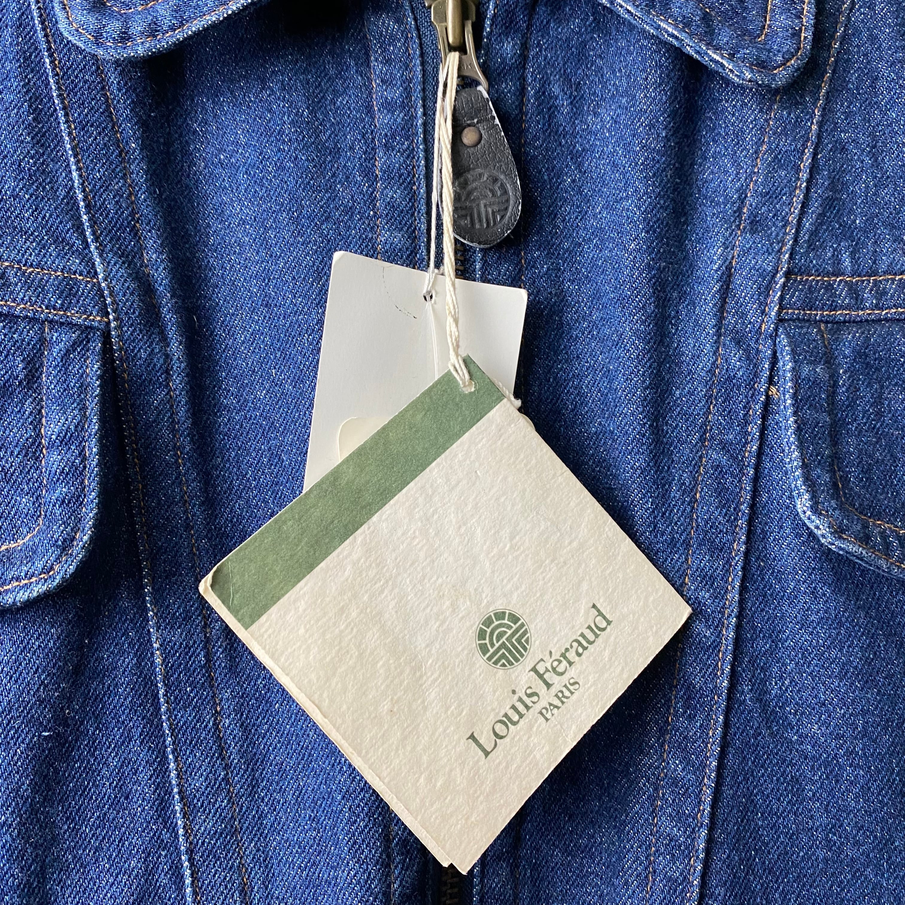 old LOUIS FERAUD logo embroidery denim blouson | NOIR ONLINE