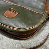 old coach dark green leather shoulder bag