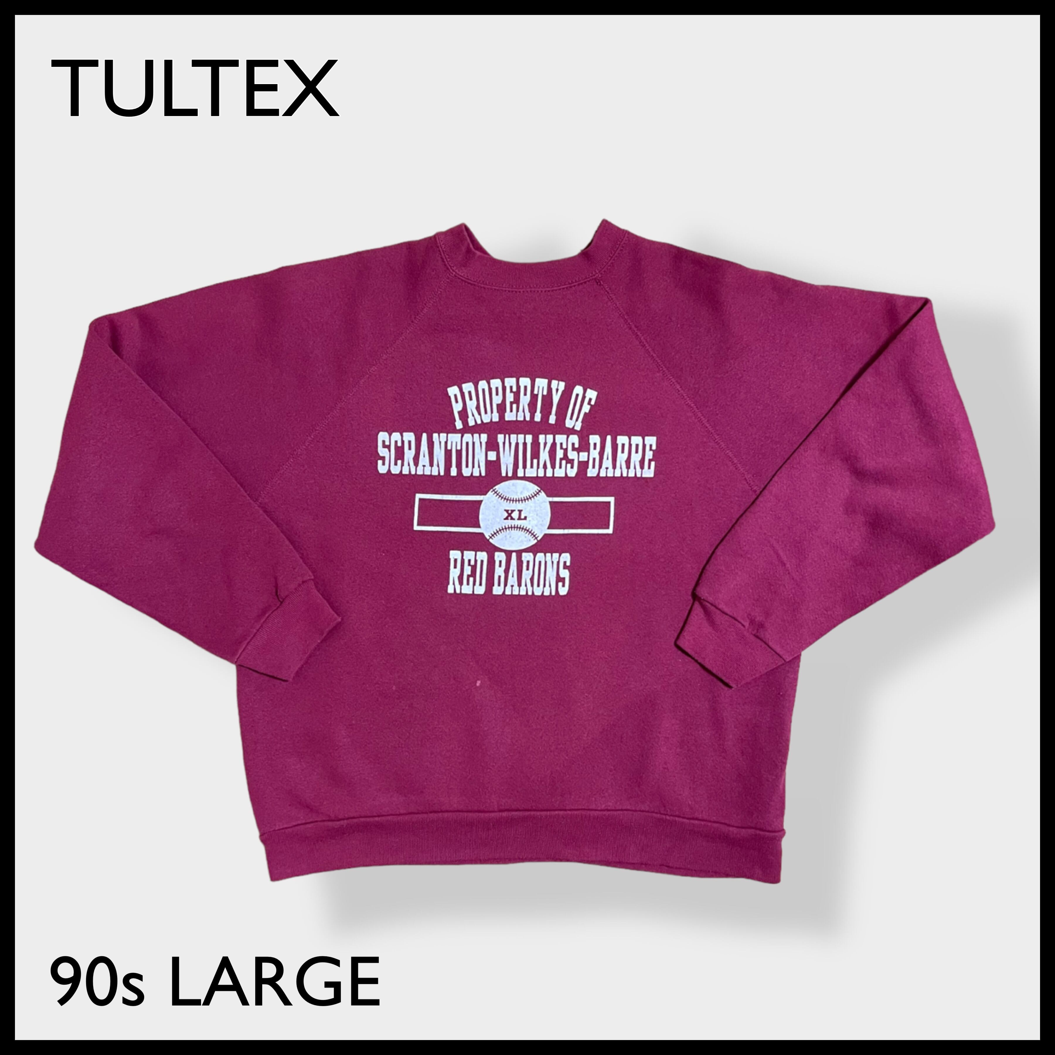 【used】80s tultex ラグラン スウェット トレーナー ピンク