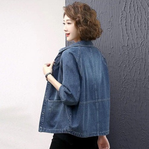 デニムジャケット レディース ファッション お洒落 春 秋 カジュアル 上品 高見え シンプル 着回し 20代 30代 ゆったり M L XL 2XL コート アウター 羽織り こなれ感 オシャレ