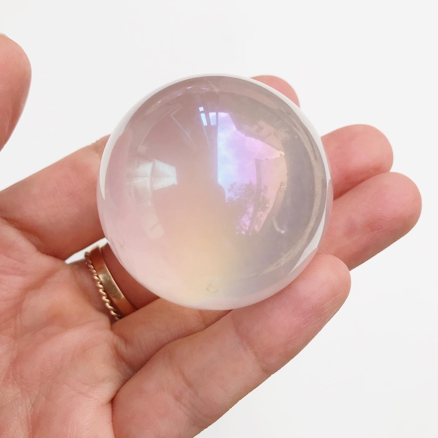 Aura Rose Quartz Sphere 8