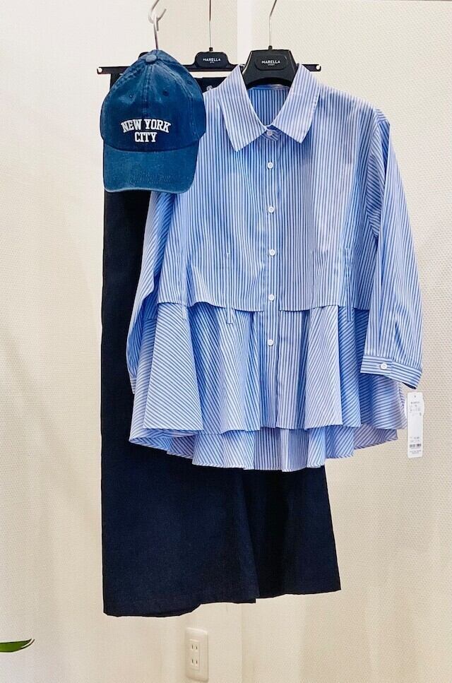 ティアード切替えブラウス