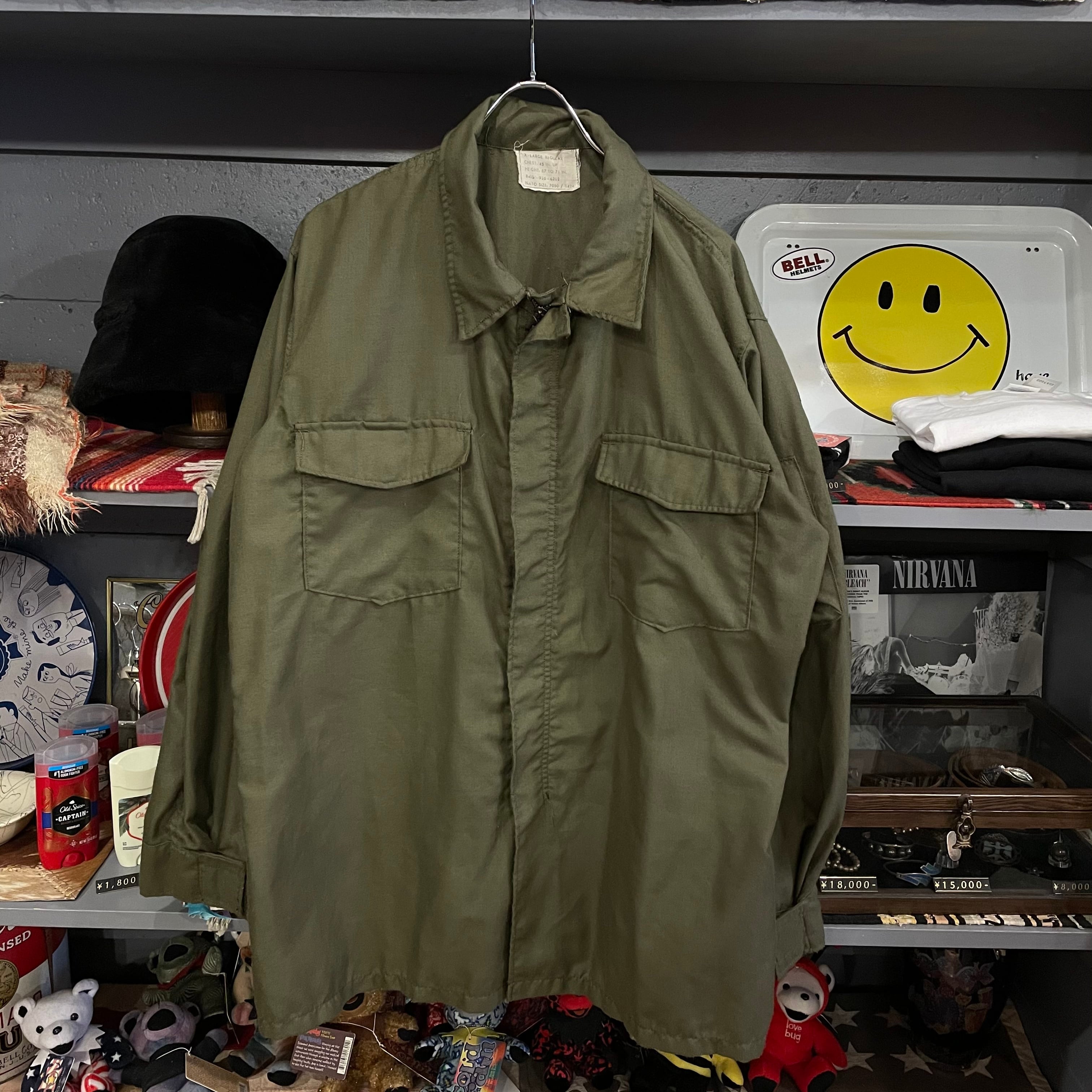 【超希少】70s US ARMY ヘリクルーシャツ ノーメックス　OG-106 US(米軍) NAM戦(70's) ノーメックス・ヘリクルーシャツ/CONTRACT 9007