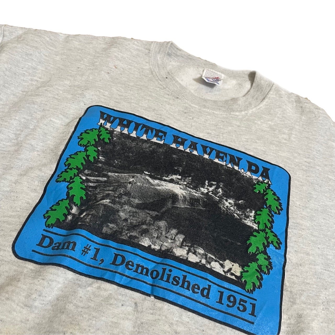 90s 古着 ジャージーズ USA製 スウェット ビッグプリント ゆるだ 90s 古着 ジャージーズ USA製 スウェット ビッグプリント ゆるだ