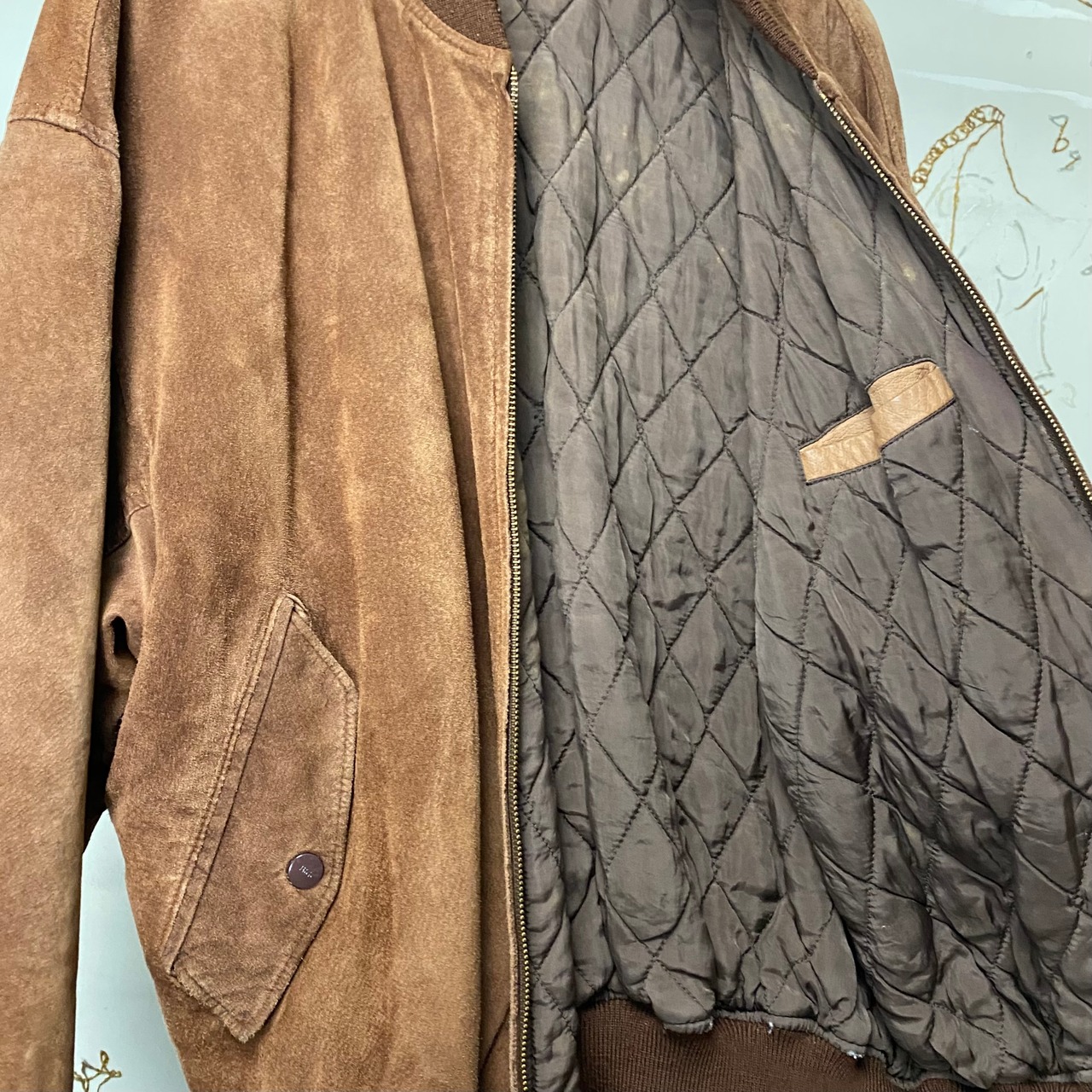 vintage BIGI suede bomber jacket