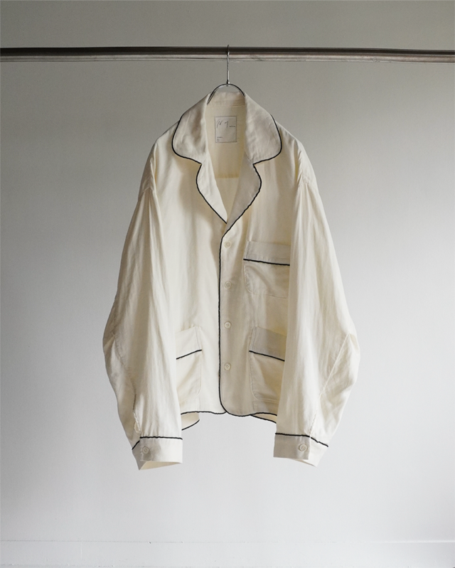 ANCELLM / DOUBLEGAUZE PAJAMA SHIRT(IVORY)