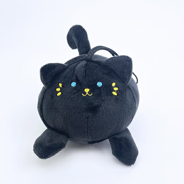 クマアンドベアープロデュース まんまる黒猫 ぬいぐるみ 猫 ストラップ