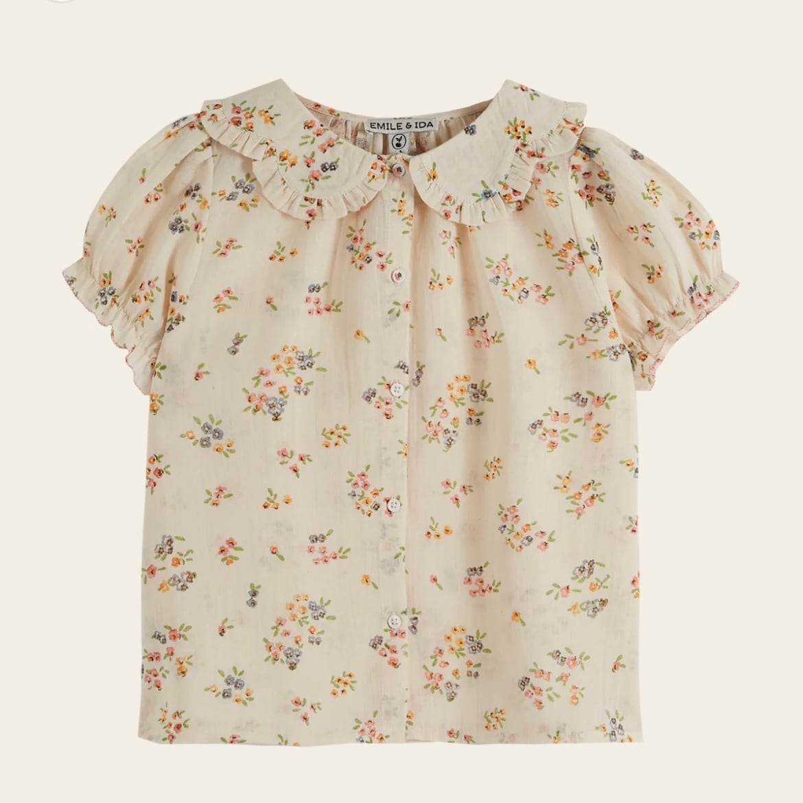 トップス EMILE ET IDA 4y emile et ida/ACHILLEA FLOWERS BLOUSE | こどもふく &/warm