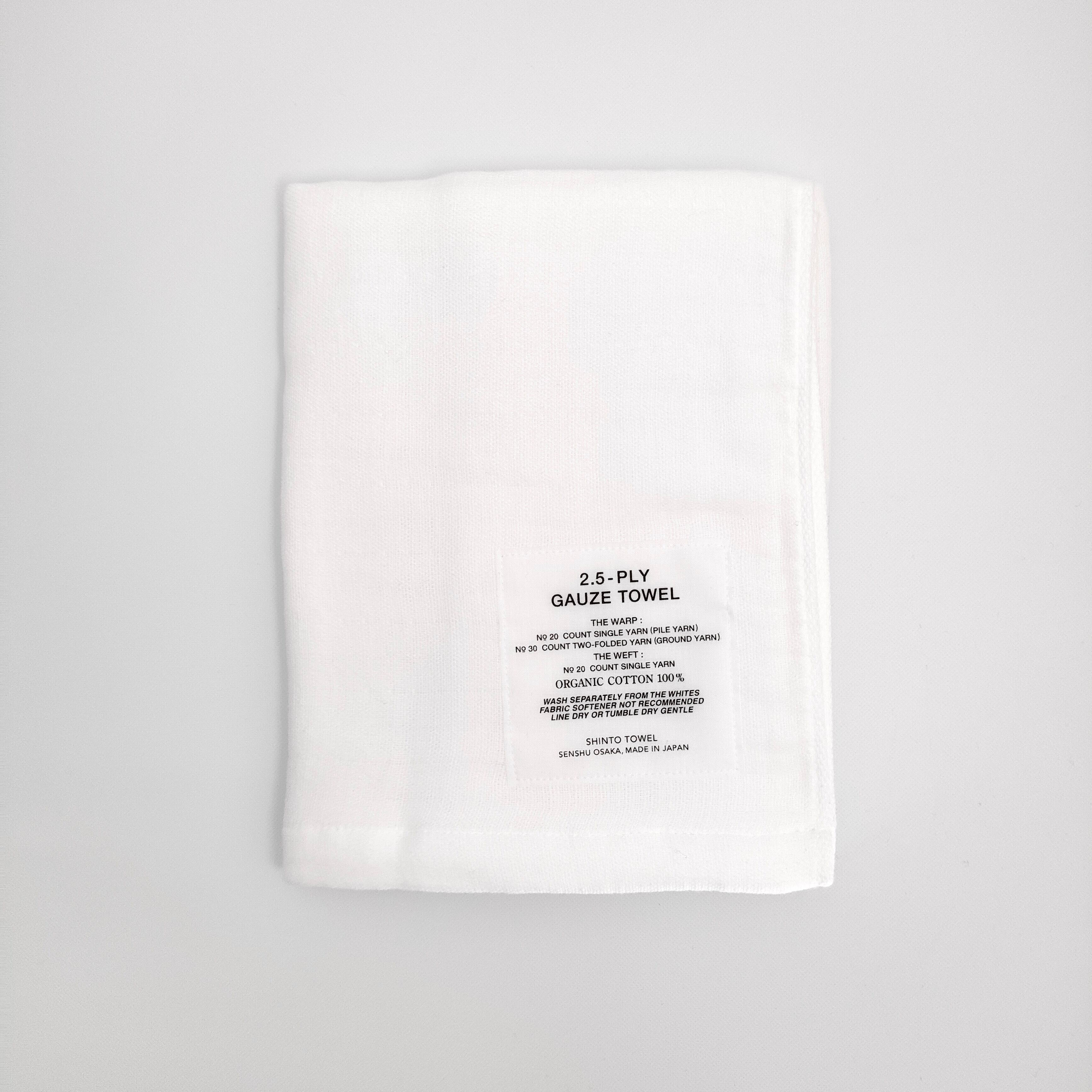 SHINTO TOWEL BATH TOWEL M - 2.5-PYL GAUZE(White)