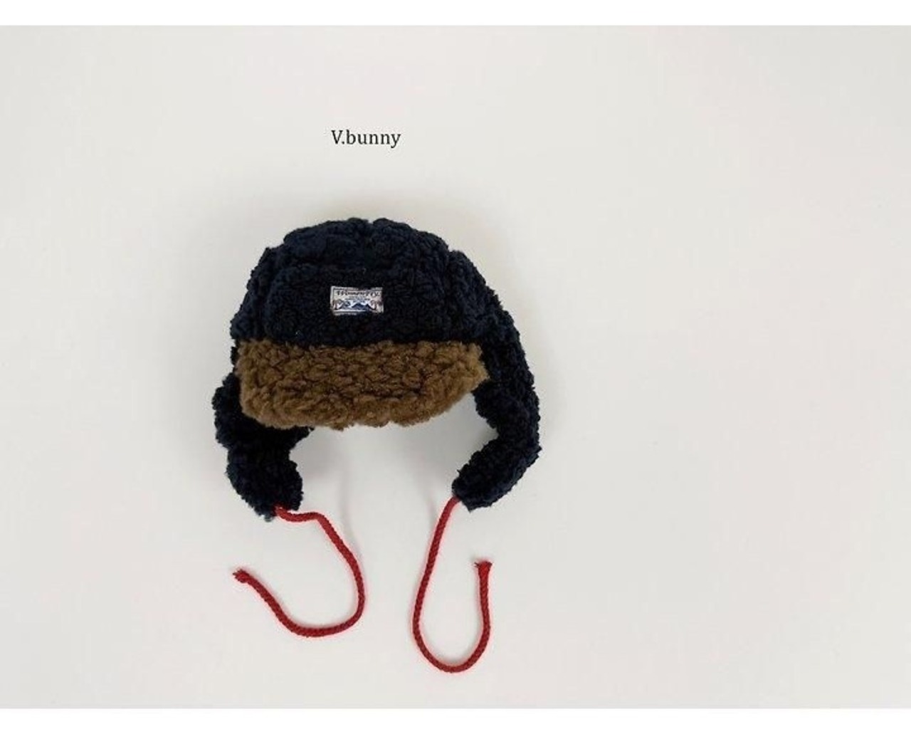 韓国子供服 / 26winter / VANILLA BUNNY / ボア配色キャップ / キッズ / 冬服 *FREE*