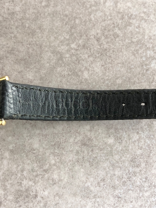 GUCCI グッチ 腕時計 ブラック レザー クウォーツ 6000L vintage ヴィンテージ オールド yav34a