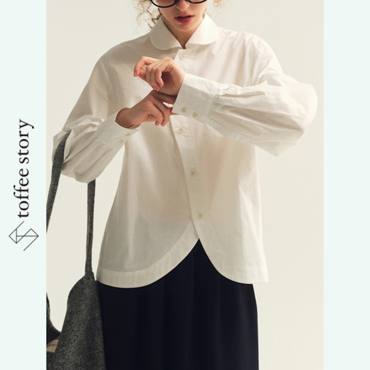 【2color】小さな革命を纏うアシンメトリーシャツ 《P0300》