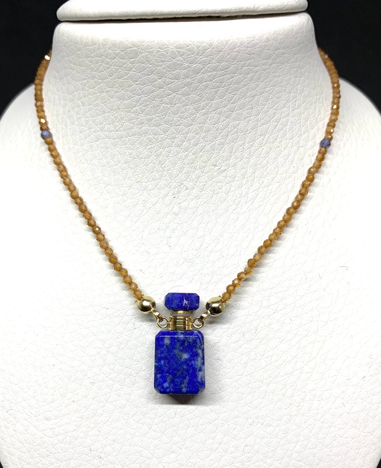 【新作】ラピスラズリ ミニパフュームボトル ペンダント