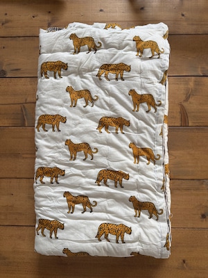 インド ベービーキルト 猫用布団 ヒョウ柄 ブラウン