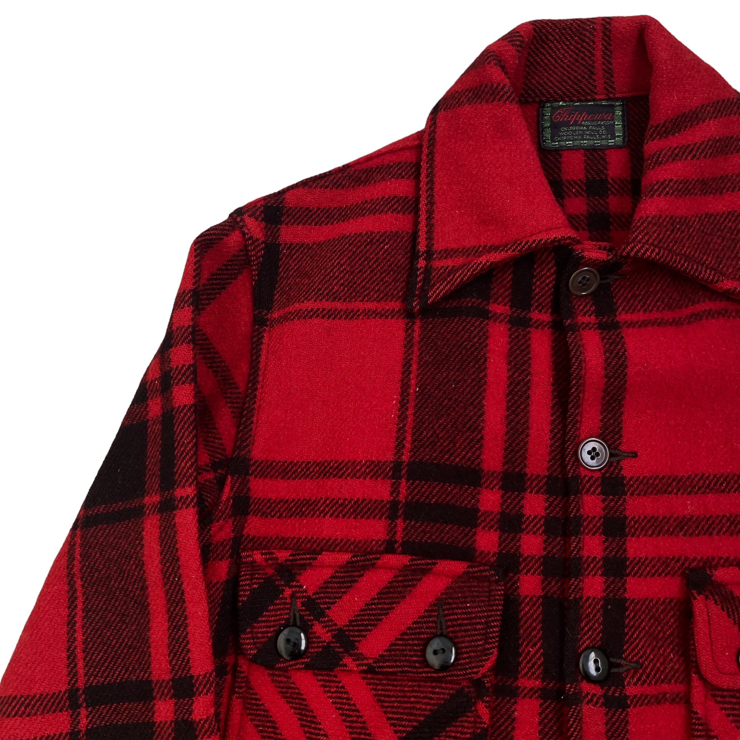 50s chippewa wool check pattern jacket チペワ ウール 50s chippewa wool check pattern jacket チペワ ウール