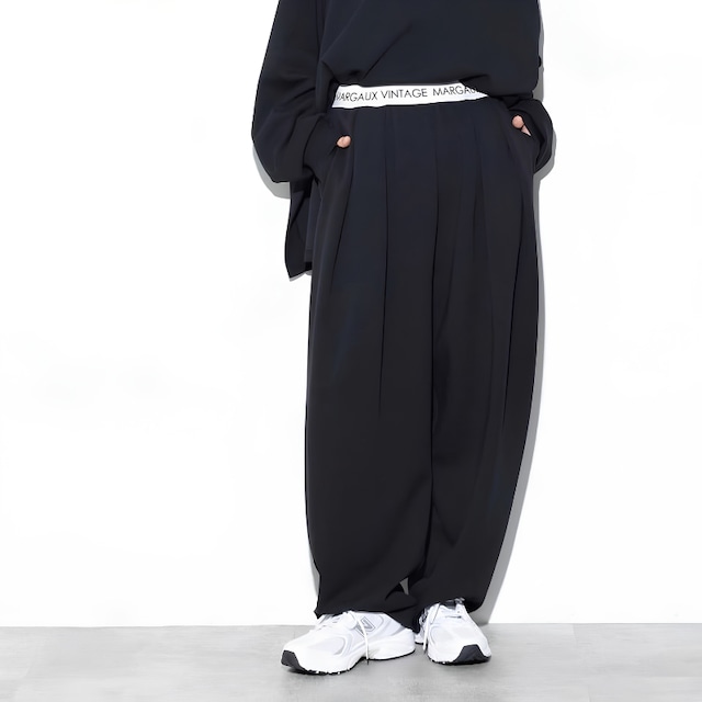 【 MARGAUX VINTAGE 】ロゴウエストゴムタックパンツ