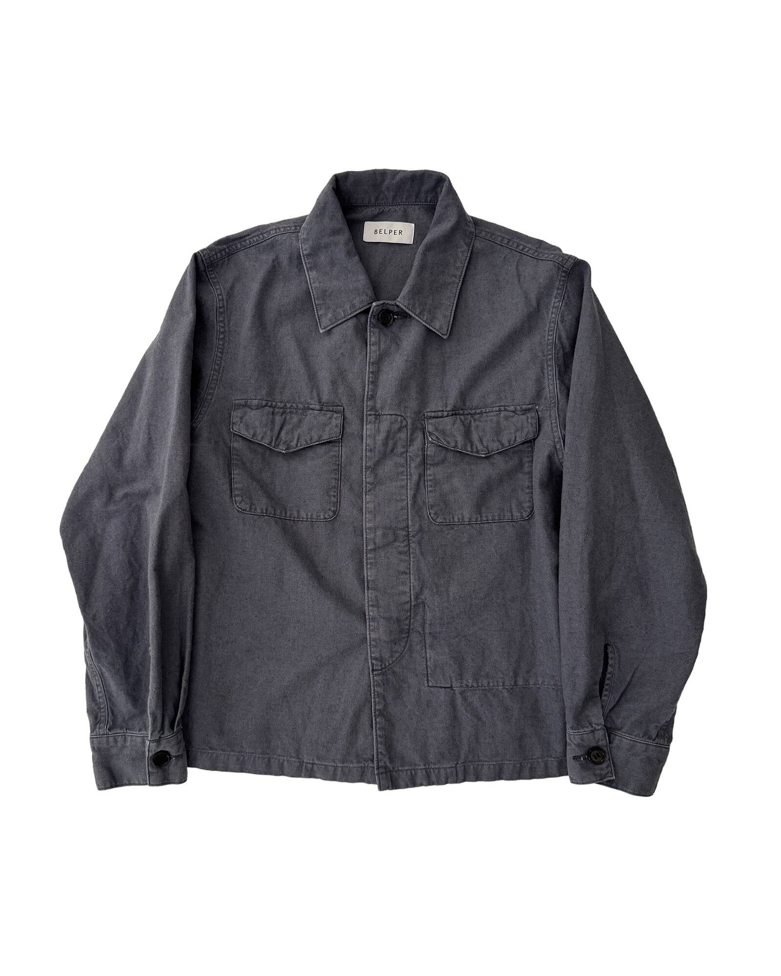 BELPER 】27SS PRE ODER " UTILITY LINEN CARGO SHIRT"(デポジット30%表記)
