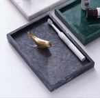 トレイ 　インテリア　小物入れ　レクタングル型　アクセサリー　鍵　化粧品　大理石　小物置き　おしゃれ　グレー　洗面台