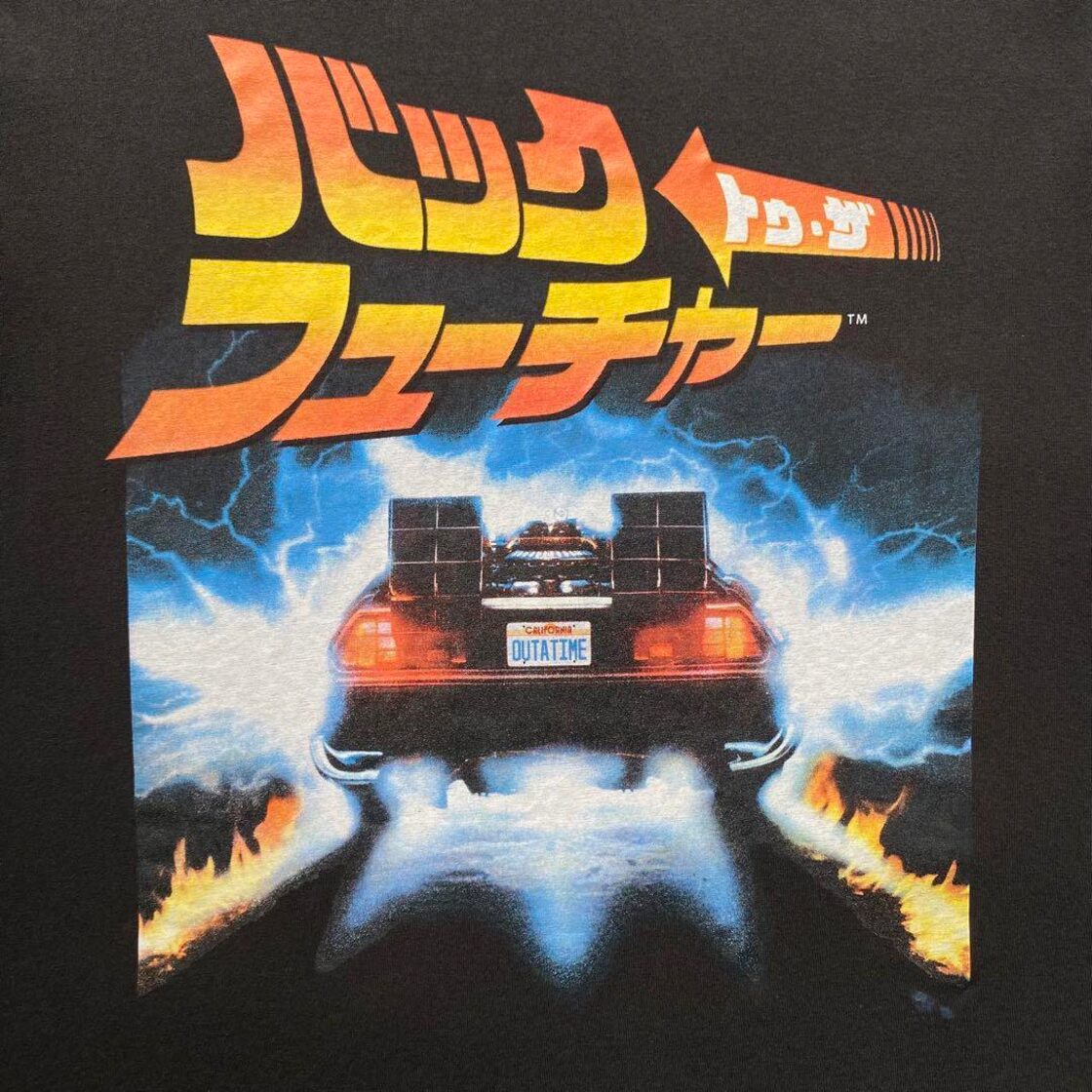 バックトゥザフューチャー デロリアン Tシャツ ムービーT 日本版 XL 黒 