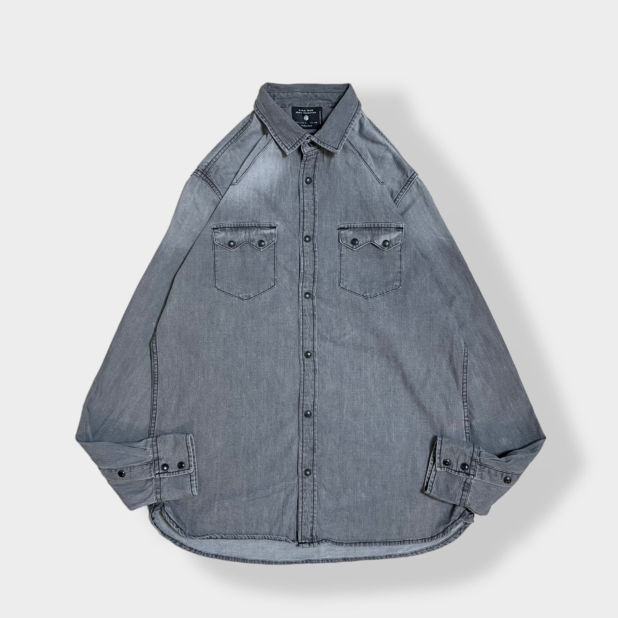 STUSSY ウールジャケット　XL ブラック　チェック柄　スナップボタン　中綿