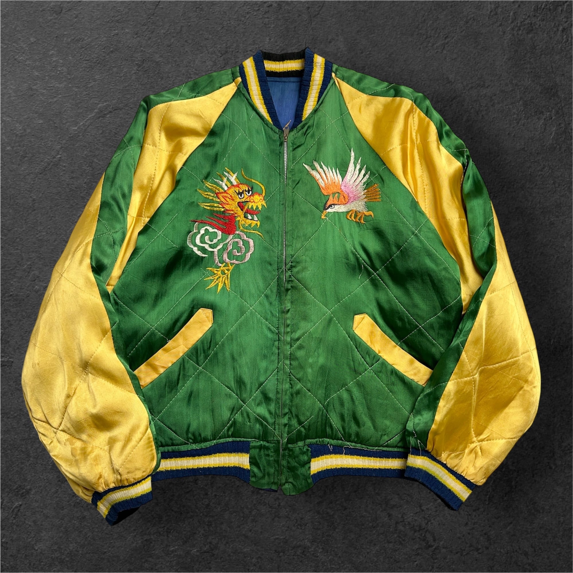 1950's SUKAJAN Souvenir Jacket 50年代 スカジャン 虎 鷲 鷹 龍