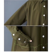 コントラスト ステッチ シャツワンピース 60059