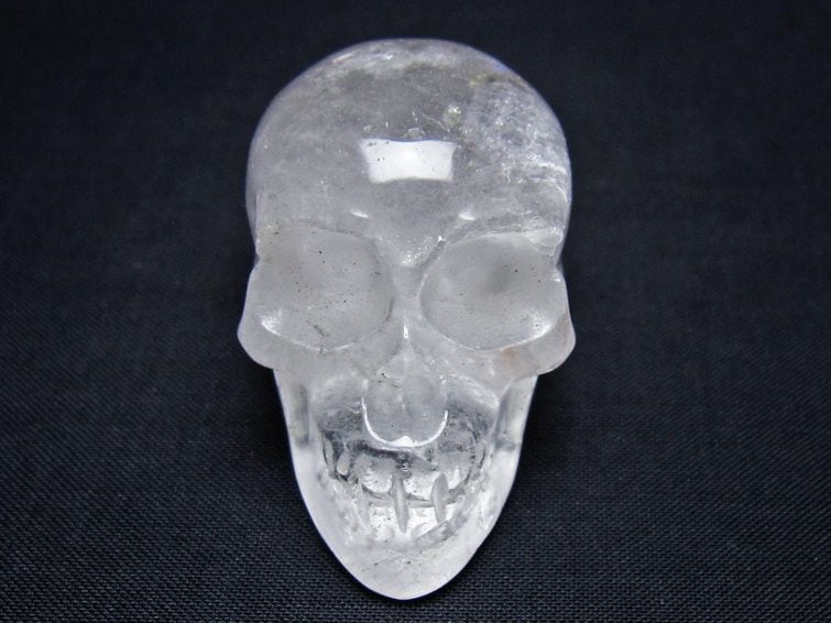 水晶 ドクロ スカル 置物 一点物 虹入り 145-1842 | 天然石