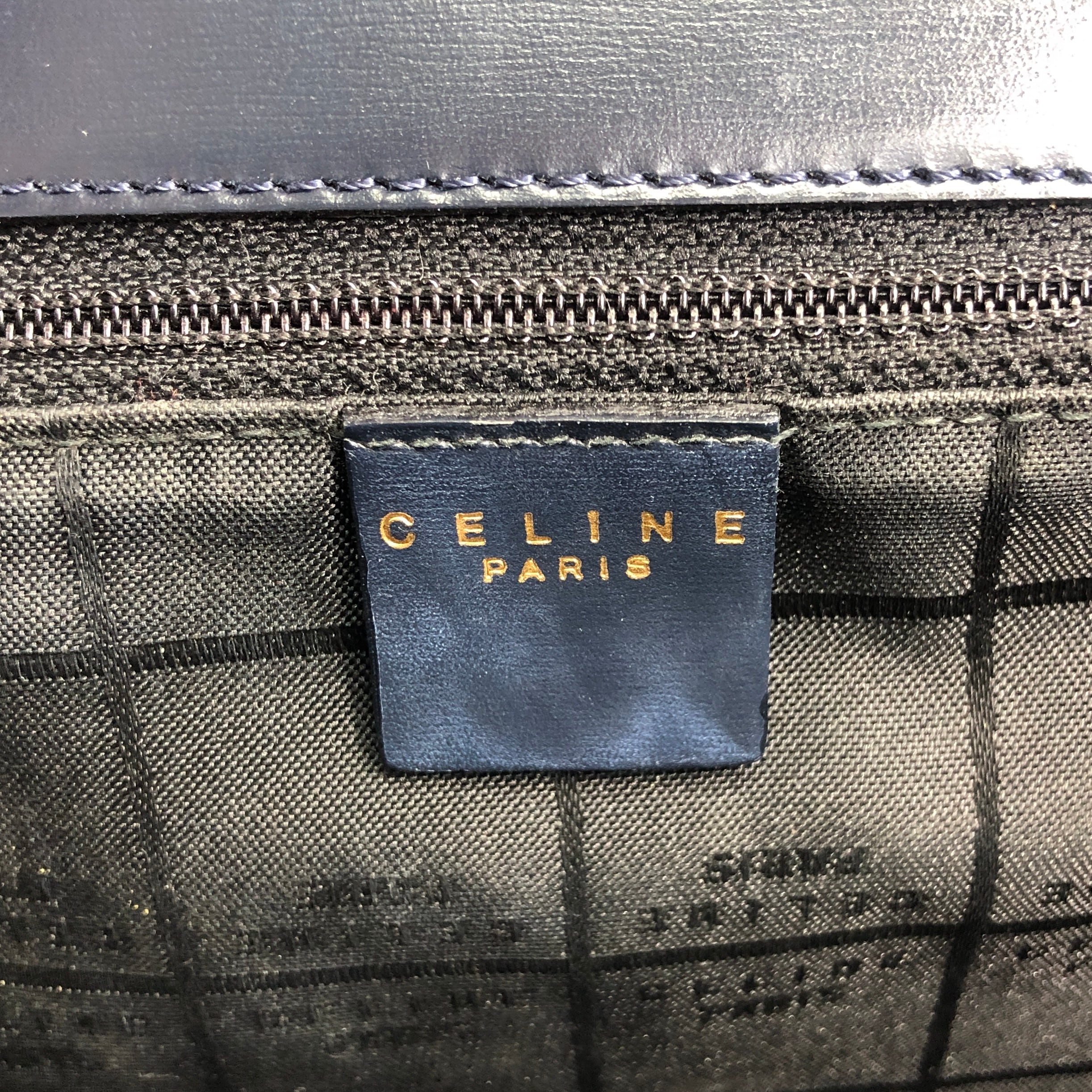 CELINE セリーヌ ハンドバッグ ネイビー スターボール レザー vintage