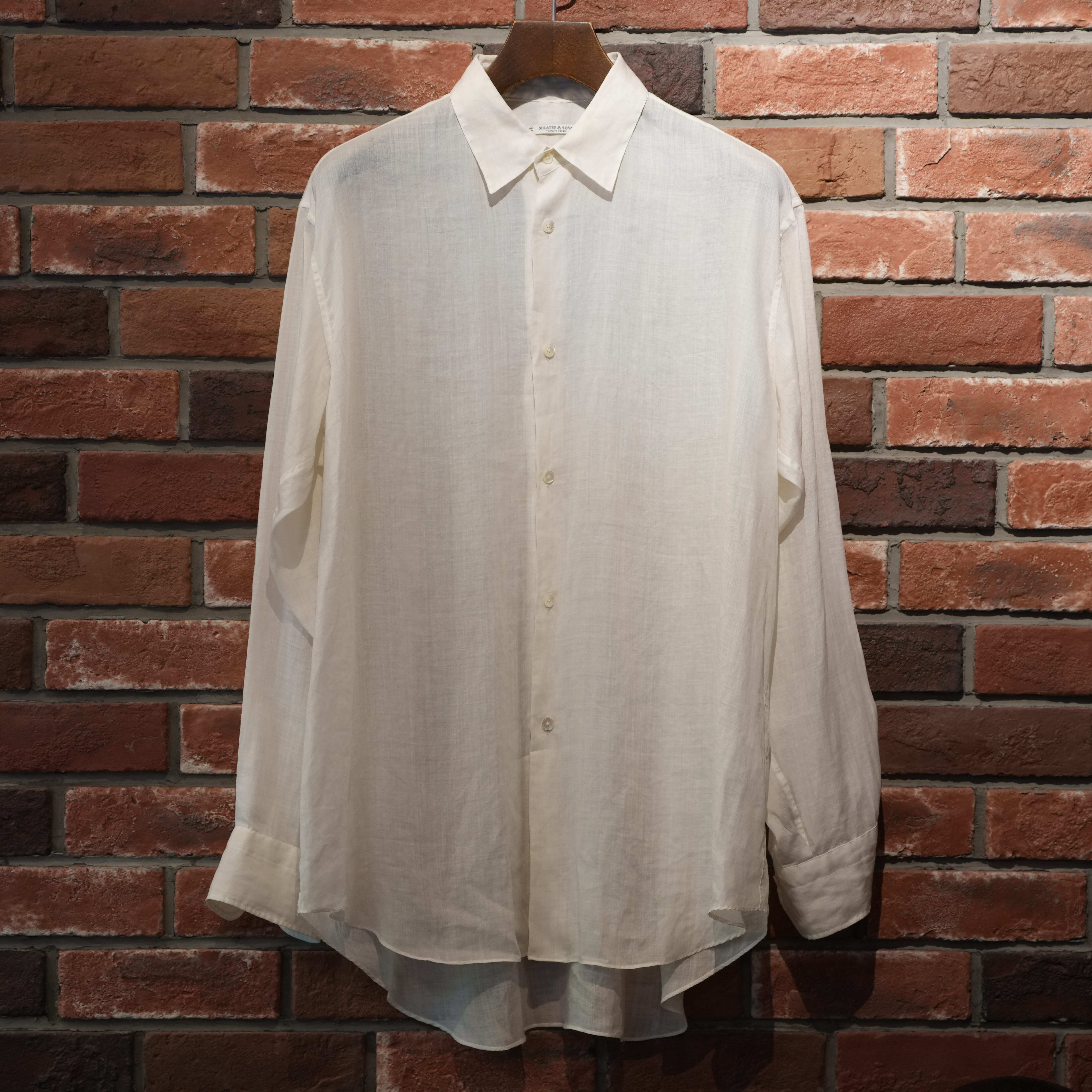 MAATEE&SONS(マーティーアンドサンズ) 26SS "SHORT POINT RAMIE SHIRTS" -ALOE-