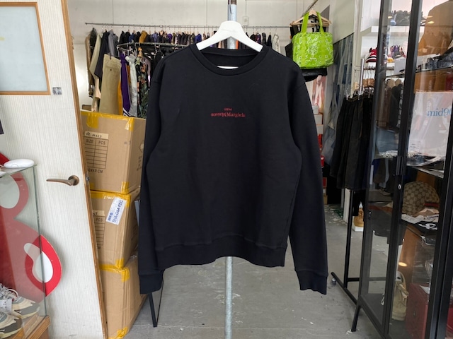 MAISON MARGIELA EMBROIDERY LOGO CREWNECK SWEAT BLACK 48 S50GU0166 136953