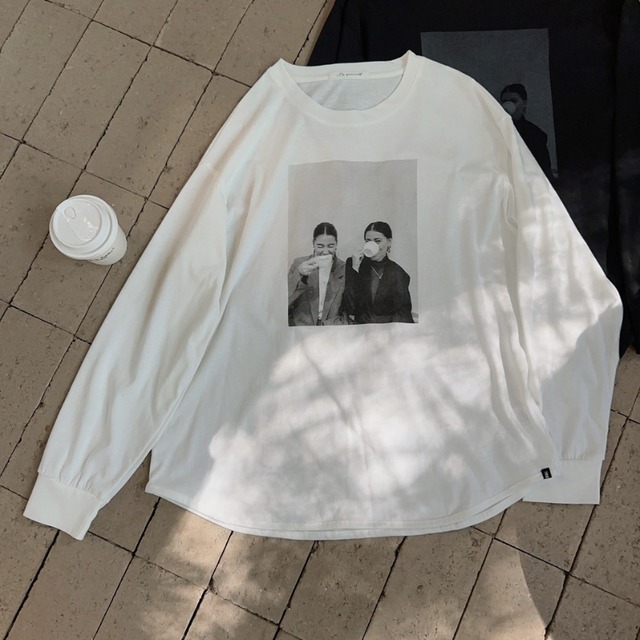 print round neck long t-shirt J00018