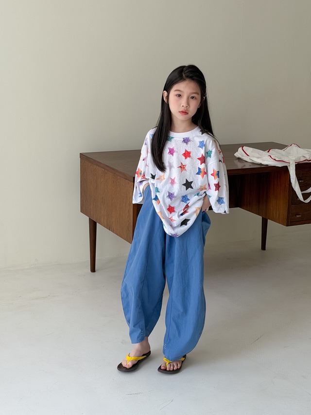 【KID】カラフルハッピースター総柄半袖Tシャツ - 11