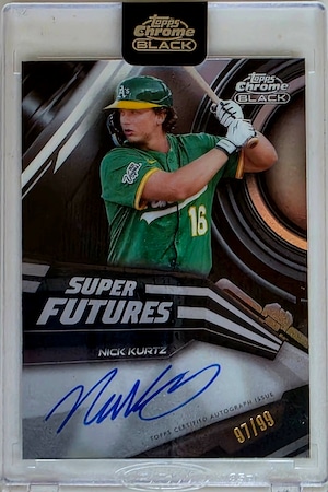 SOLD| Nick Kurtz| 2026 Topps Chrome Black Super Futures|Athletics| Autograph 97/99