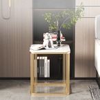 サイドテーブル ブラック マーブル調 大理石風 コーヒーテーブル モダン 高級感 リビングテーブル ソファテーブル おしゃれ 北欧 インテリア 金属フレーム 耐熱 防汚