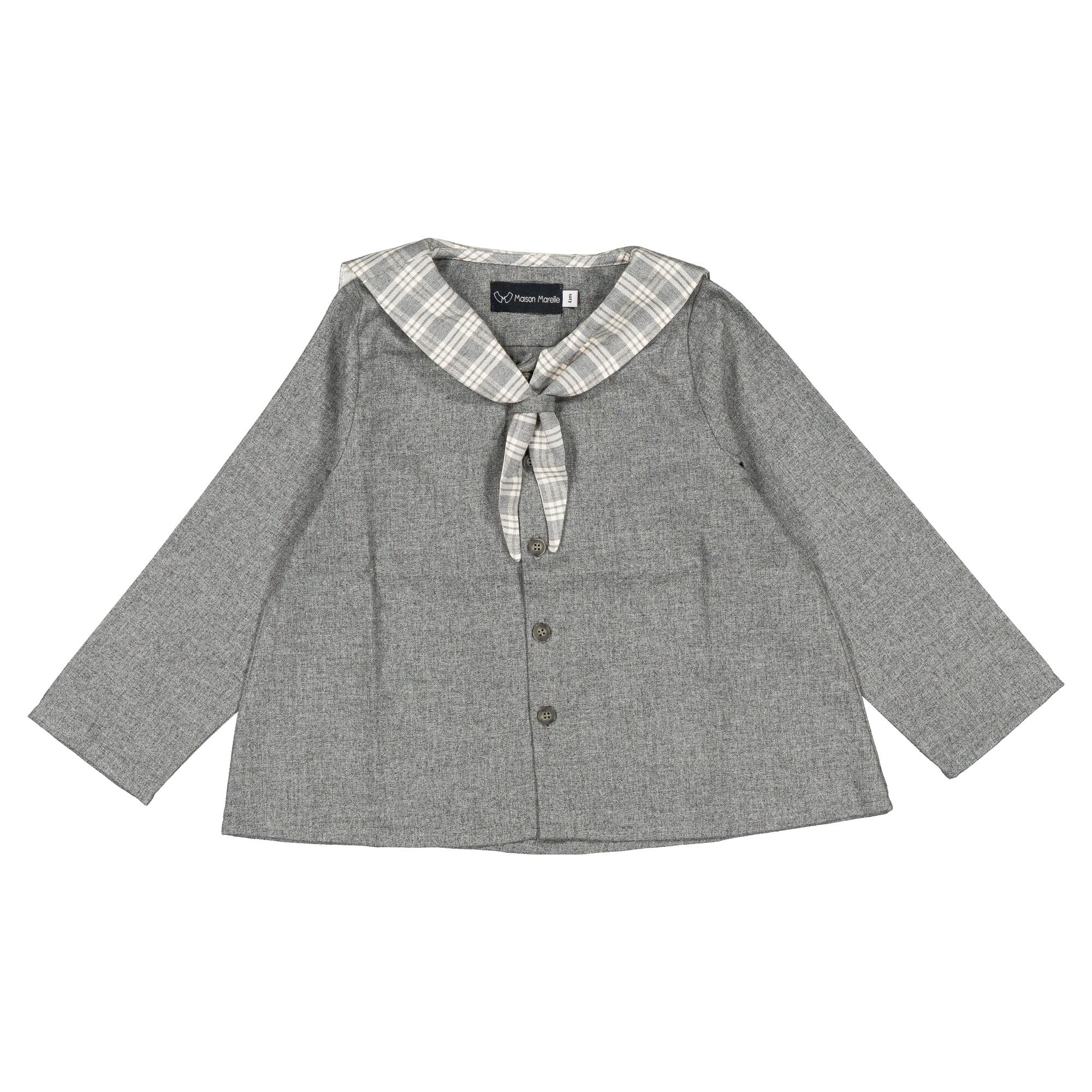 【予約・特典あり】Maison Marelle / Blouse MONGE - flannel grey / 6Y~12Y