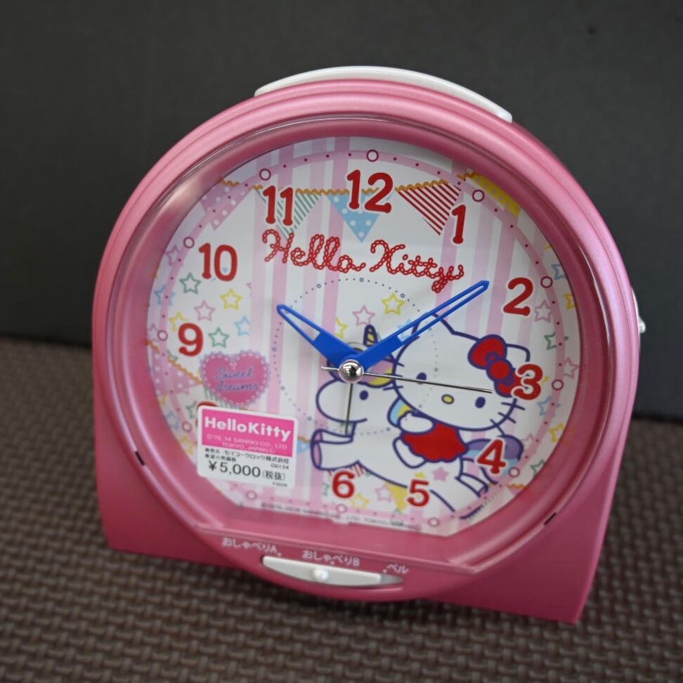 セイコークロック キティちゃん 目覚まし時計 Seiko Clock Cq134p ハローキティ目覚し時計 栗田時計店 1966年創業の正規販売店