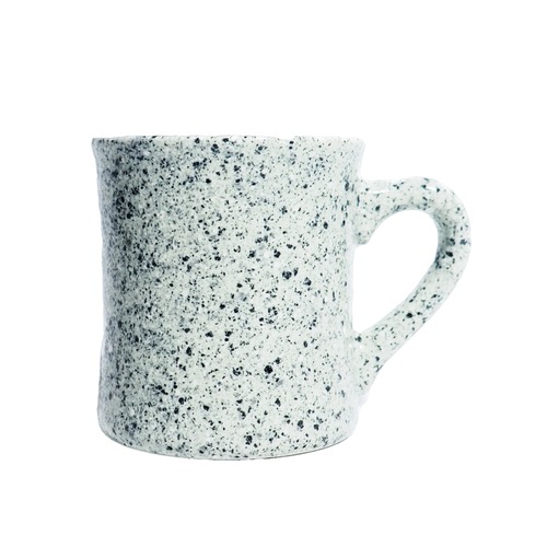 Ceramic splatter-pattern mug