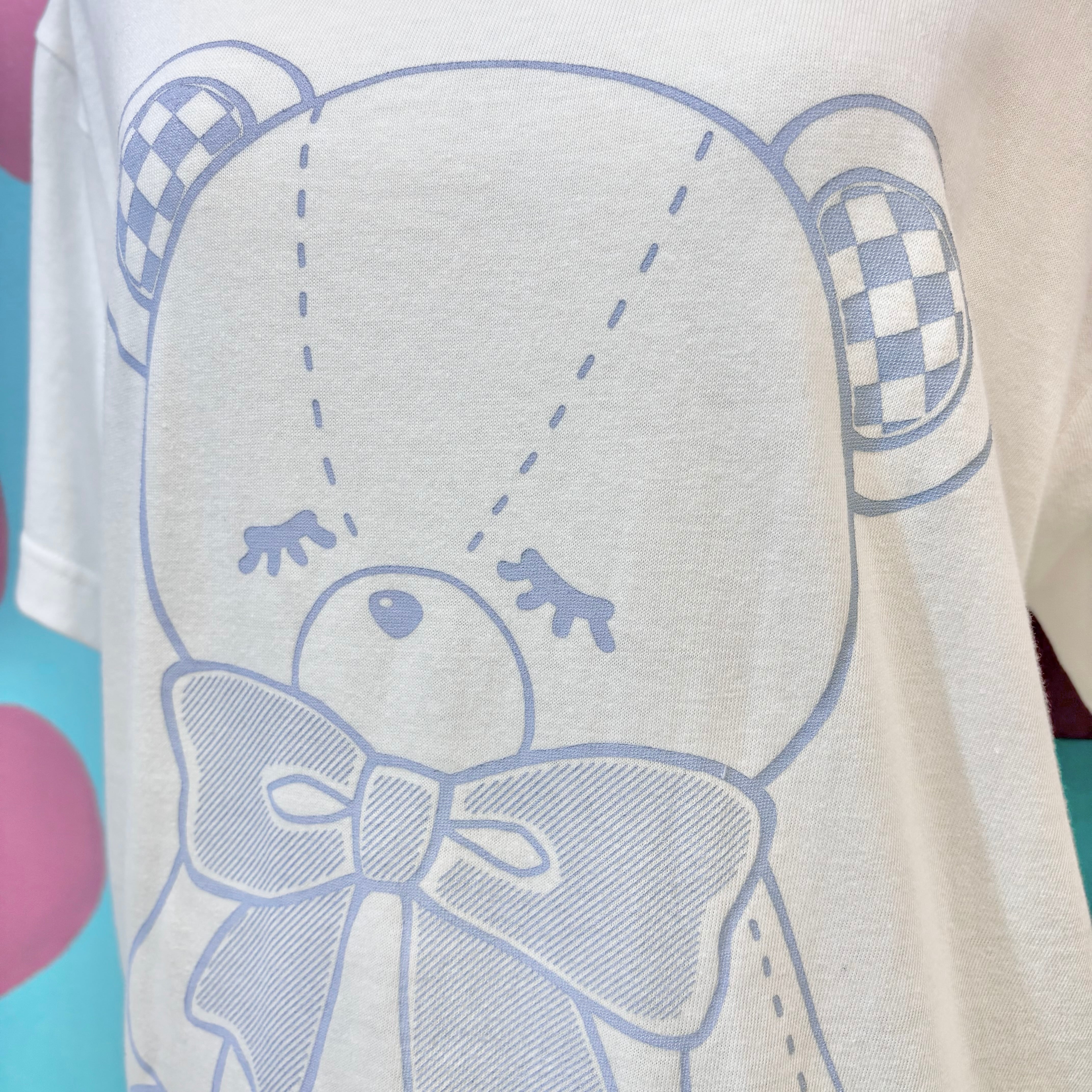 ザ・シルエット オリジナル】チェッカーくま半袖ビッグT ［210304