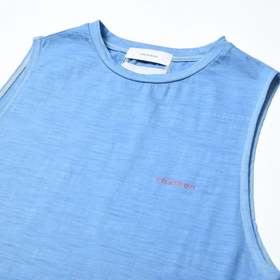 ウォーキング・ランニングウェア charbon REDA WOOL SPLASH DYE SLEEVELESS charbon / REDA WOOL DIP DYE SLEEVELESS T-SHIRT(Light Blue) | 道が