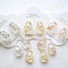 3色：バブルとステンレスボールのぷっくりピアス/イヤリング